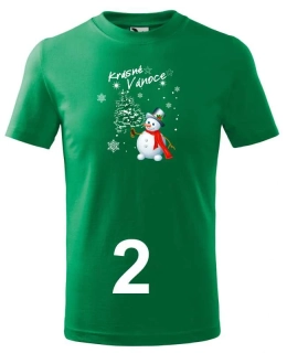 -2- VÁNOČNÍ tričko s potiskem